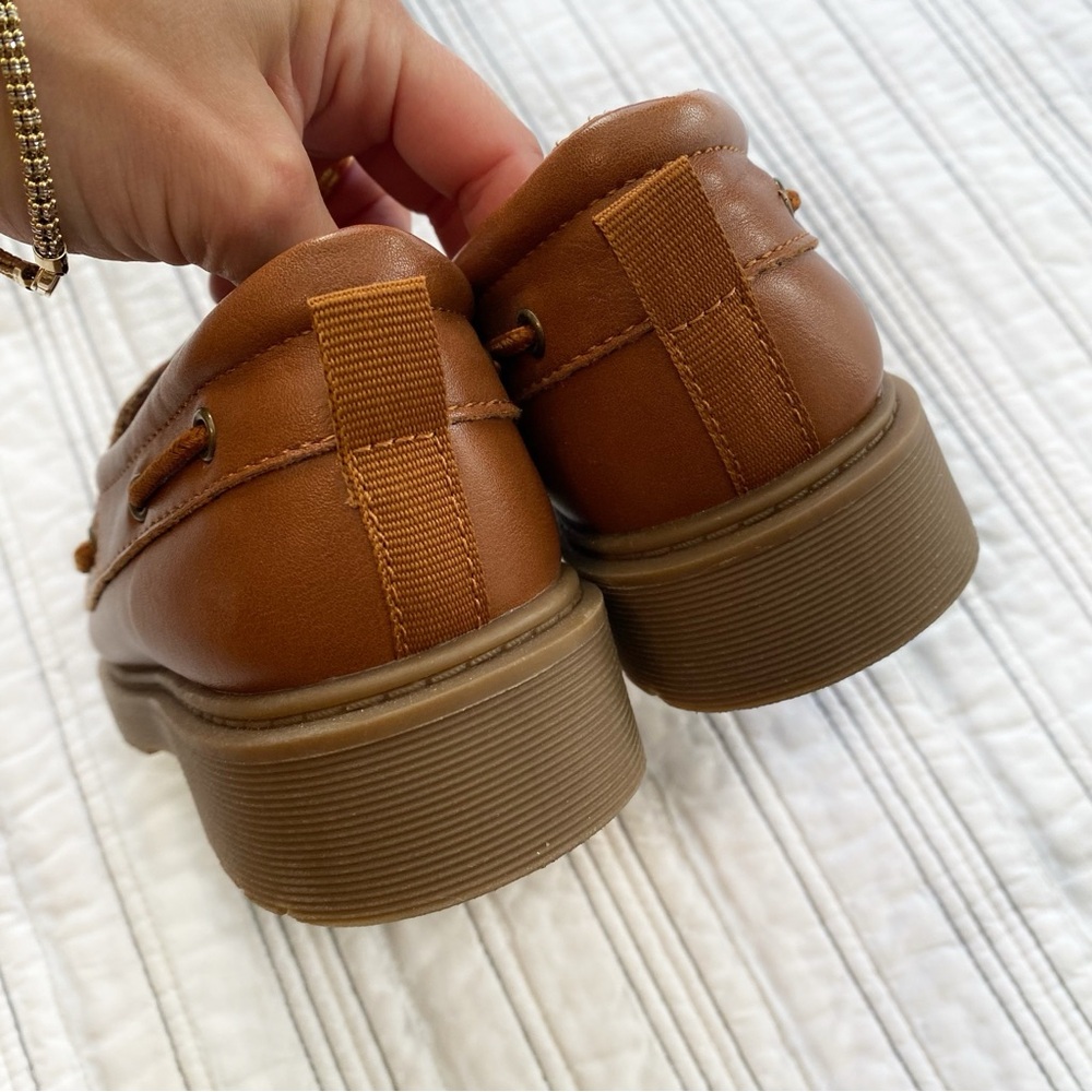 GAP Boys Lace-up Loafers Boat Shoes in Toffee Brown size Gradeschool Boys 2 - Picture 4 of 7